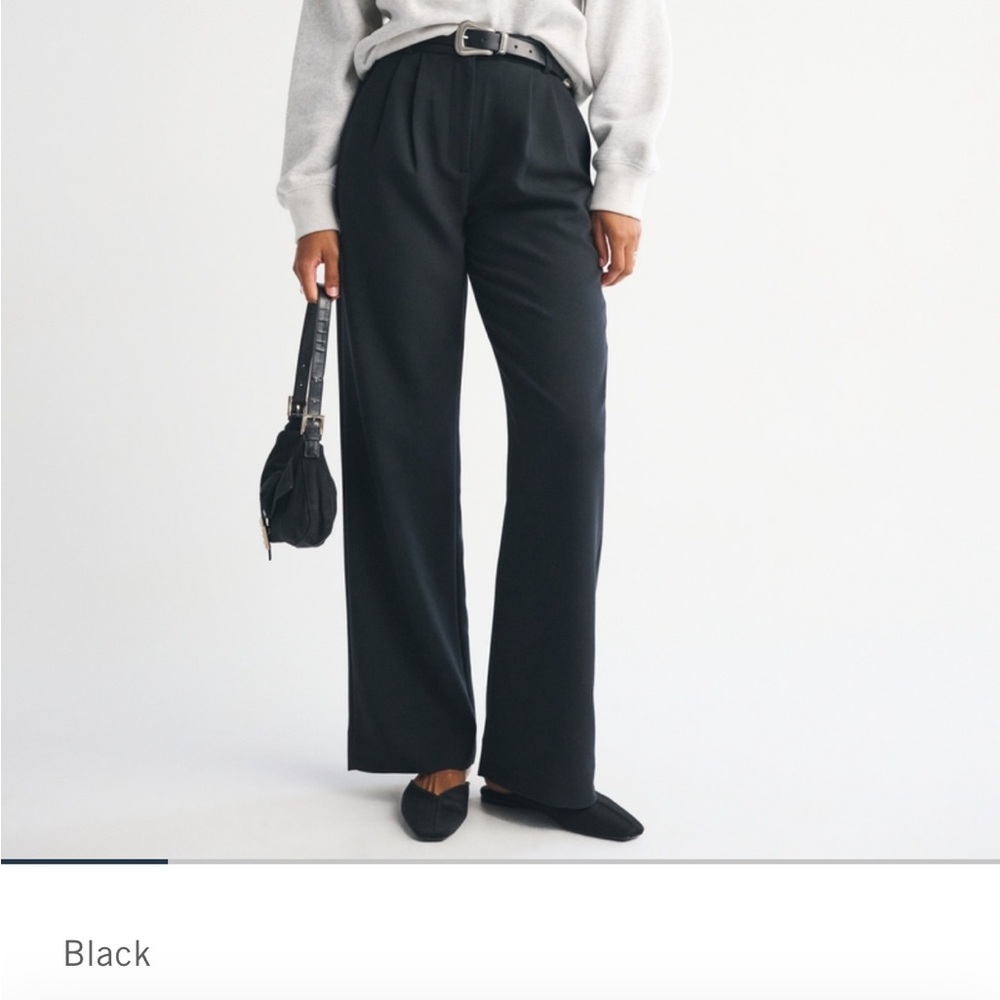 Abercrombie & Fitch Black Wide Leg Pants